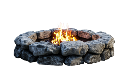 Outdoor fire pit ideas backyard stone firepit design inspiration for cozy evenings and gatherings design on transparent background