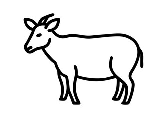 Fototapeta premium japanese serow. animal icon.