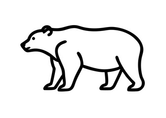 grizzly bear. animal icon