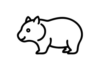 Obraz premium wombat. animal icon