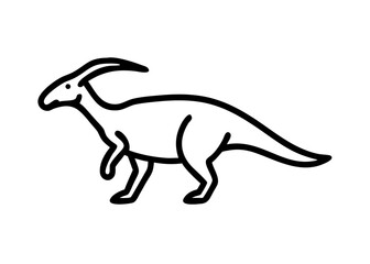 Fototapeta premium parasaurolophus . dinosaur icon
