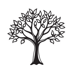 Obraz premium Olive tree silhouette for Mediterranean art