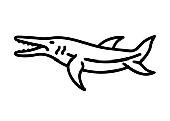 Fototapeta premium mosasaurus . dinosaur icon