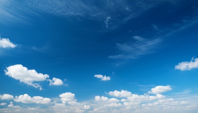 Clear blue sky with a bit of small white clouds