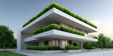 Fototapeta premium green roof building