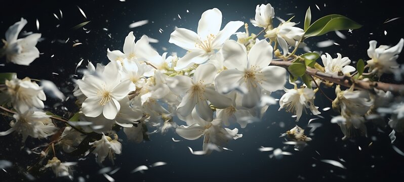 epic jasmine flower battle, ai generative