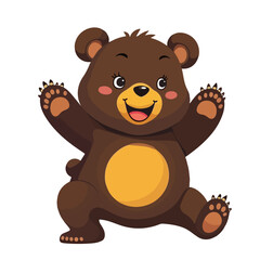 animal bear vector illustration, cartoon illustration