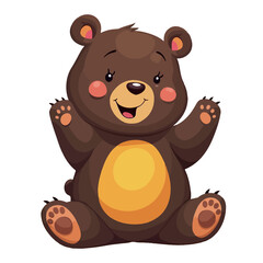 Obraz premium animal bear vector illustration, cartoon illustration