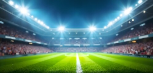 Exciting moments capture the atmosphere of an electrifying football match in a vibrant stadium at night