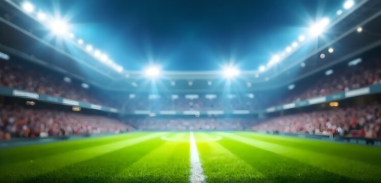Exciting moments capture the atmosphere of an electrifying football match in a vibrant stadium at night