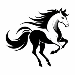 black horse vector illustration