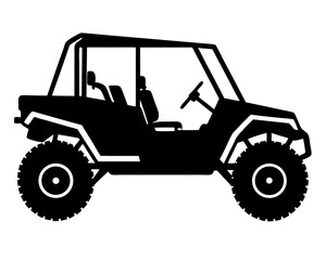 Naklejka premium UTV Car Silhouette Vector & SVG, UTV Car Vector Logo