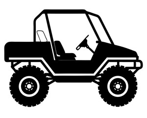 UTV Car Silhouette Vector & SVG, UTV Car Vector Logo
