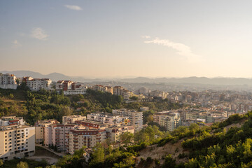 Fototapeta premium Elevated view of Tirana Albania