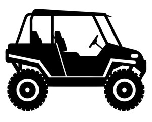UTV Car Silhouette Vector & SVG, UTV Car Vector Logo