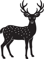 hand-drawn-deer-silhouette-vector-illustration1.eps