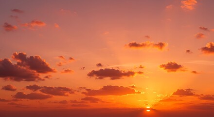 Obraz premium Fiery Sunset Embrace AI Generated