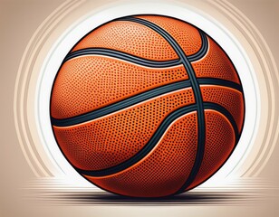 Fototapeta premium round basketball isolated on white