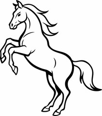 black horse vector illustration