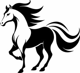 black horse vector illustration