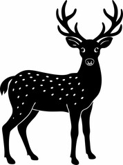 deer silhouette vector illustration