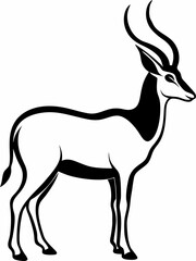 deer silhouette isolated on white