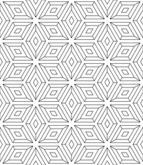 Vector seamless texture. Modern geometric background with rombuses.