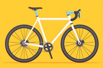 Fototapeta premium White Bicycle Illustration