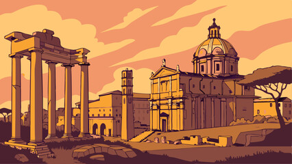 Obraz premium the old town