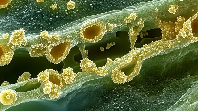 Microscopic Leaf Structure: A Scanning Electron Micrograph