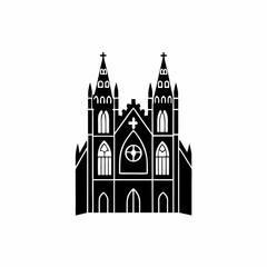  creative silhouette Arcturus church icon victor illustration