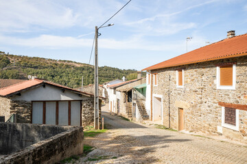 a cobbled street in Zoio, Municipality of Braganca, Portugal
