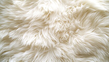 White Fur Texture Close Up