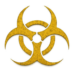 A yellow symbol with three circles and a circle in the middle. The circles are connected by lines