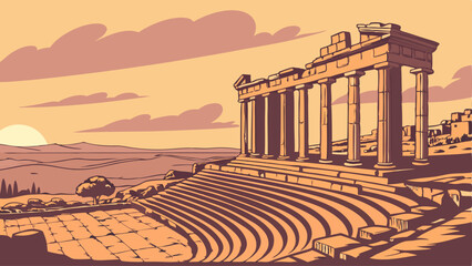 Obraz premium ancient roman ruins