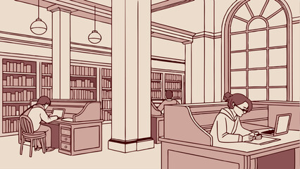 vector illustration of a living room