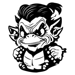 Stylized Gremlin Character with Attitude Display