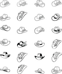 Cowboy Hat with Flowers Svg bundle
