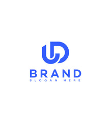 Modern UD, DU Letter Logo Design Brand Identity