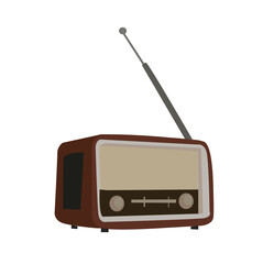 Fototapeta premium Radio retro, Old radio. illustration of an old radio receiver of the last century.