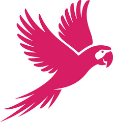 Colorful Flying Parrot Vector Illustration on White Background © Rahmat Chowdhury