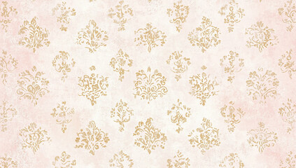"Pink and Gold Patterned Background - Elegant X Design with Soft Gradient"