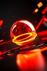 Red Sphere Abstract Design