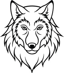 vector illustration of wolf