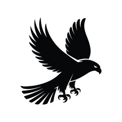 Falcon Bird Silhouette Vector illustration
