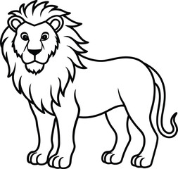 lion cartoon isolated on white