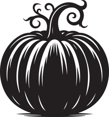Pumpkin black vector silhouettes