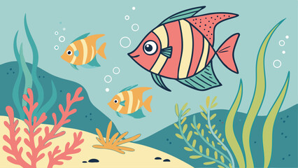 Naklejka premium fish in the water