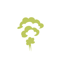 Bad smelling green smoke cloud