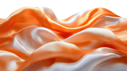 Obraz premium Orange Silk in Motion: Flowing and vibrant, this high-angle shot captures the elegant folds and luminous sheen of orange silk, creating a sense of movement and luxury.